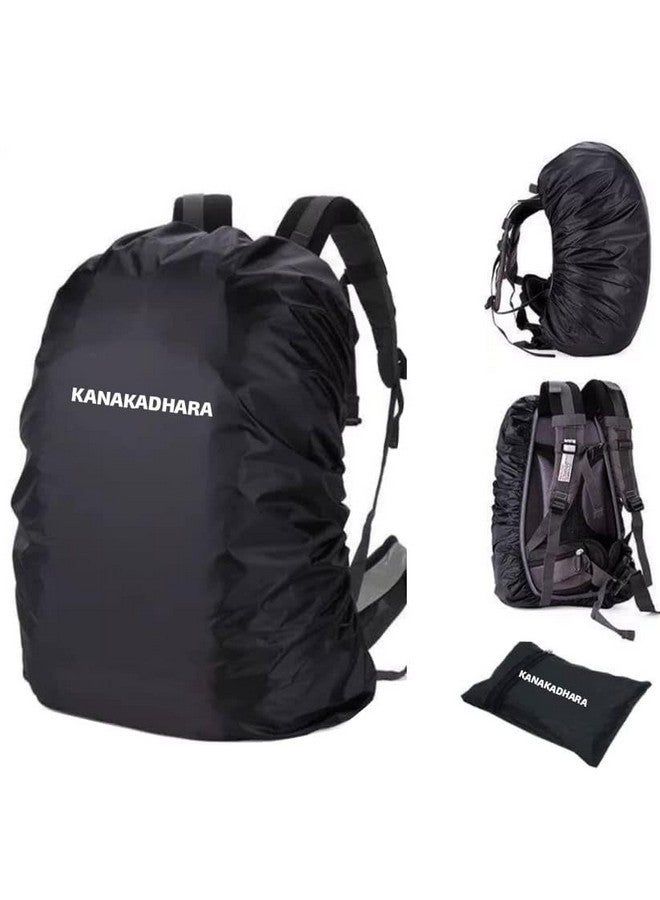 KANAKADHARA Waterproof Backpack Cover - Rainproof, Dustproof, Scratch-Resistant Elastic Adjustable Fit for Trekking, Laptop, School & Travel Bags - Lightweight & Durable with Storage Pouch (Pack of 1) - Image 1