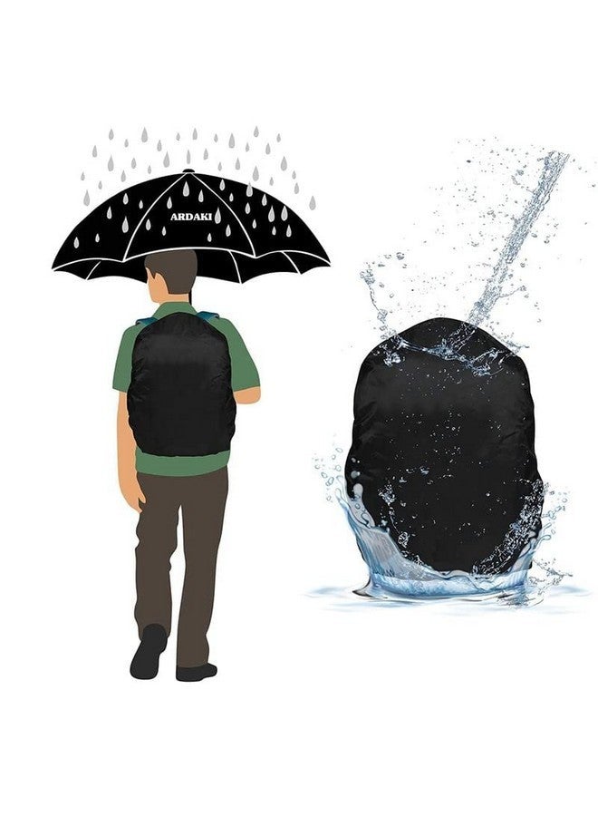 KANAKADHARA Waterproof Backpack Cover - Rainproof, Dustproof, Scratch-Resistant Elastic Adjustable Fit for Trekking, Laptop, School & Travel Bags - Lightweight & Durable with Storage Pouch (Pack of 1) - Image 2