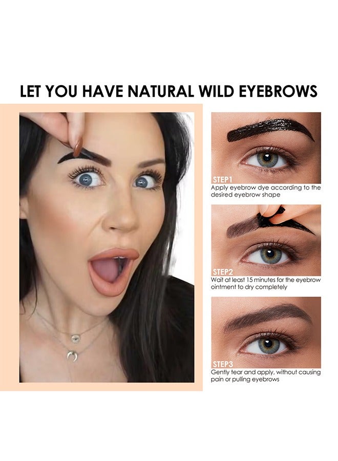 مينيستار وشم الحاجب ، تقشر تينت طويلة الأمد وسهلة 3 أيام تقشر تينت تاتو جل الحواجب غني بغذاء ملكات النحل والصبار مقاوم للماء ومقاوم للتلطخ تقشر تينت رمادي بني - Image 4