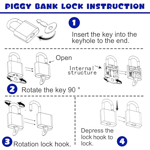 VGRASSP Space Theme Metal Bus Piggy Bank Toy for Kids - Cute Money Safe with Lock and 2 Keys - Gullak Coin Box Gift - Color As Per Stock - Image 3