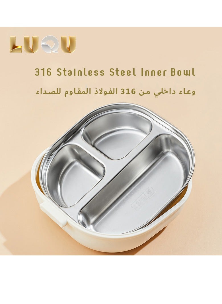 لوكو صندوق غداء لوكو على شكل ديناصور للأطفال - صندوق غداء معزول مع حافظة طعام مقاومة للتسرب - 3 أقسام. - Image 3