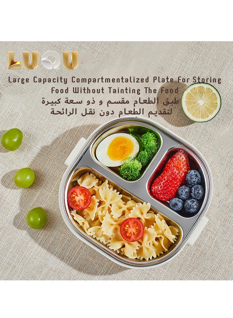 لوكو صندوق غداء لوكو على شكل ديناصور للأطفال - صندوق غداء معزول مع حافظة طعام مقاومة للتسرب - 3 أقسام. - Image 5