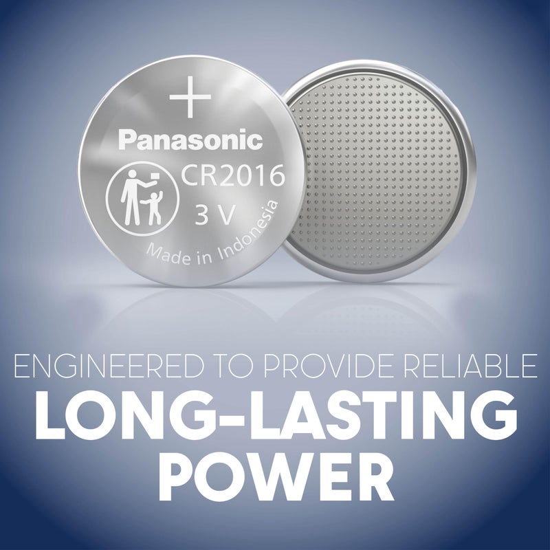 Panasonic Cr2016 3.0 Volt Long Lasting Lithium Coin Cell Batteries In Child Resistant  Standards Based Packaging  2-Battery Pack - Image 2
