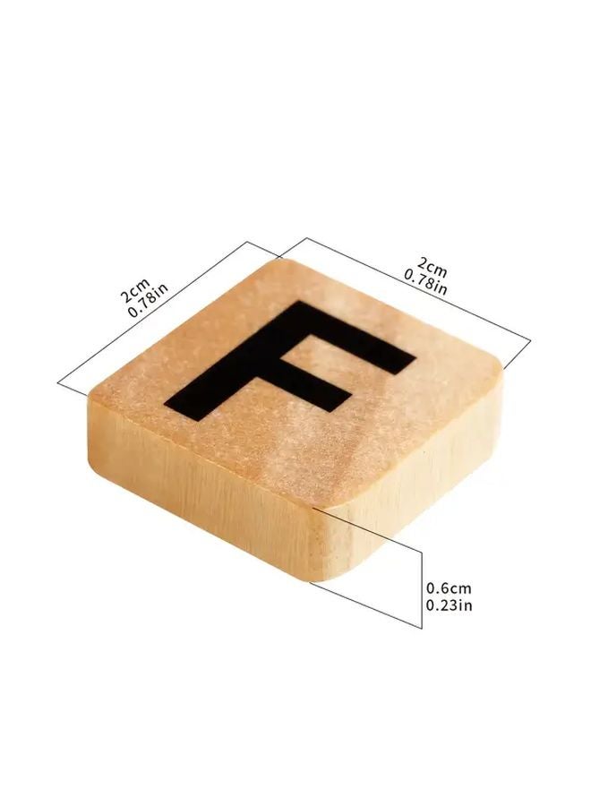 144 Pcs Wooden Alphabet Blocks Spelling Letter Recognition Early Learning Toy - Image 3