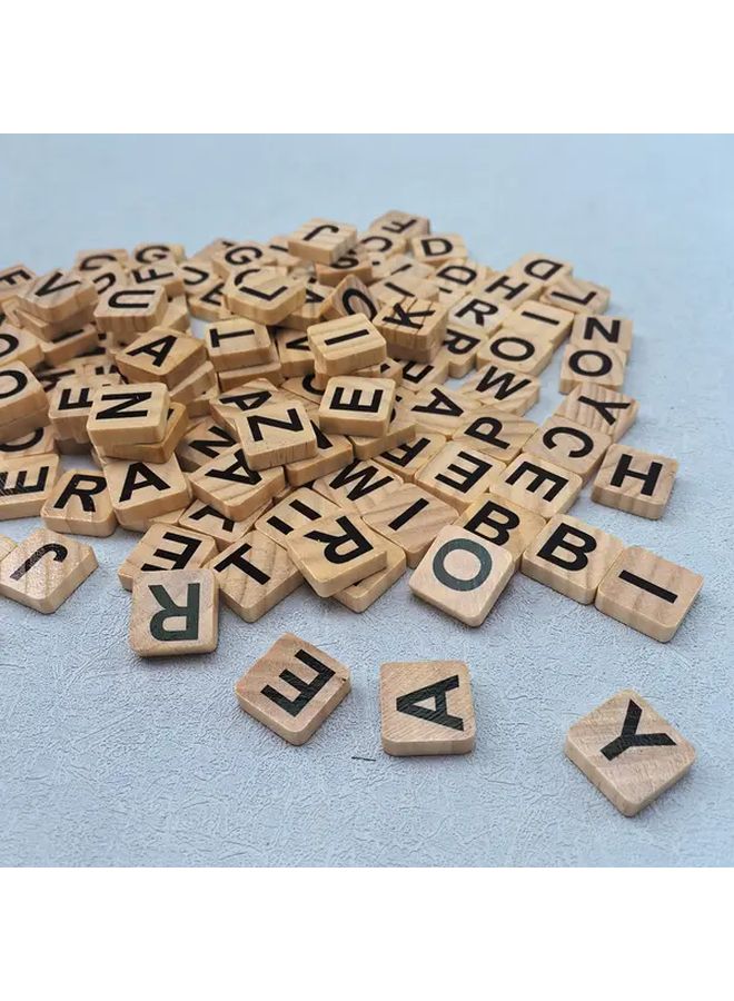 144 Pcs Wooden Alphabet Blocks Spelling Letter Recognition Early Learning Toy - Image 4