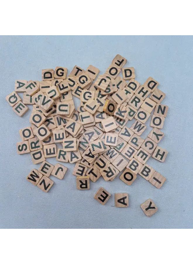 144 Pcs Wooden Alphabet Blocks Spelling Letter Recognition Early Learning Toy - Image 2