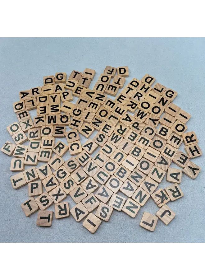 144 Pcs Wooden Alphabet Blocks Spelling Letter Recognition Early Learning Toy - Image 5