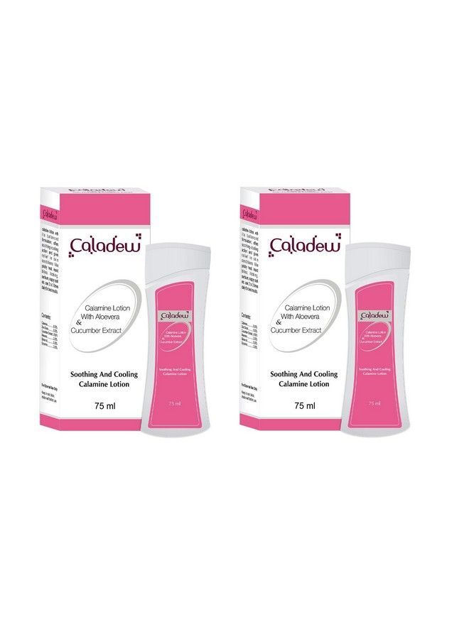 ETHIGLO Caladew Calamine Lotion With Aloevera & Cucumber Extract 75Ml : Pack Of 2  - Image 1
