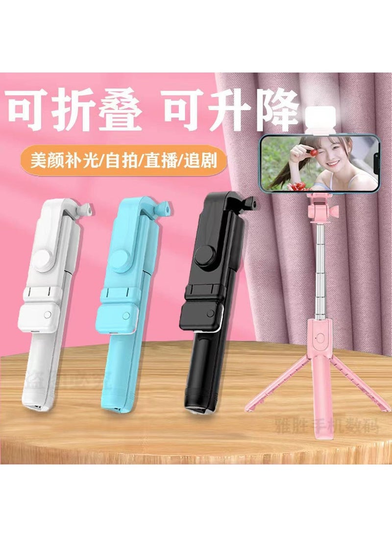 Generic Factory direct mobile phone Bluetooth selfie stick tripod light fill light selfie stick mini portable handheld camera artifact Random color without lights [110cm]]  - Image 2