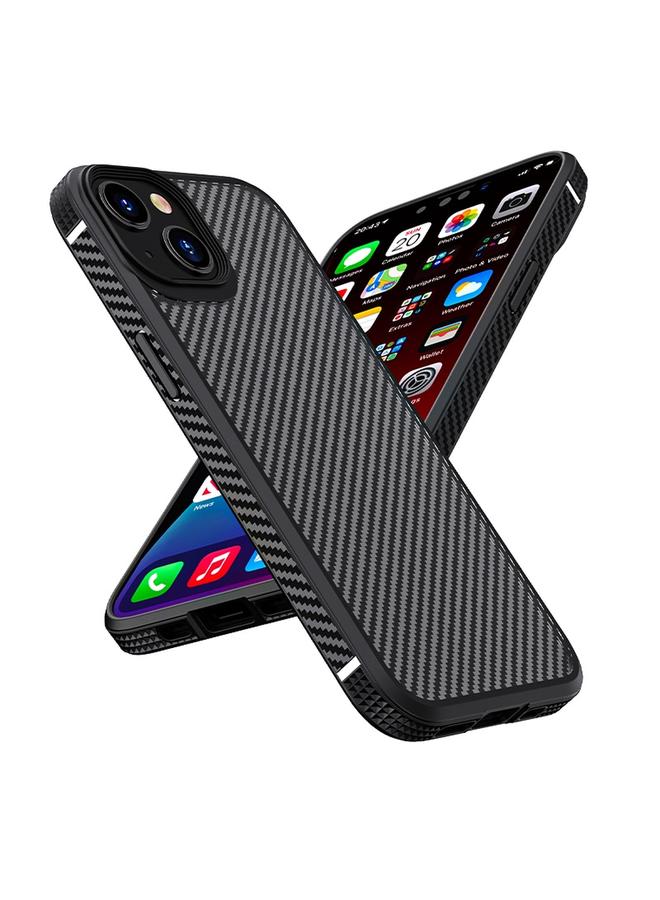 The Bros Case For iPhone 13 MG Series Carbon Fiber TPU + PC Shockproof Case