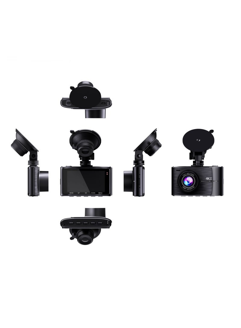 Generic 4K Dash Cam 2160P Built-in GPS/WiFi Dual Dash Cam for Car, 24H Parking Auto Drive Vehicle Video Recorder Car Registrar Dual Lens  - Image 3