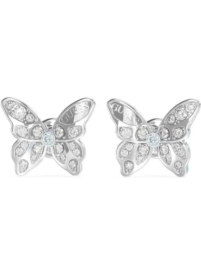 GUESS Pave Butterfly Stud Earrings