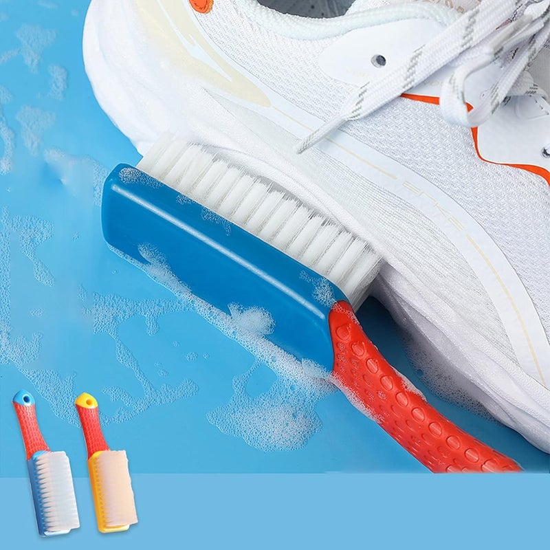 wolpin Wolpin Multipurpose Bathroom Cleaning Brush Pack of 2 Sink Brush, Shoe Brush (Red & Blue) - Image 5
