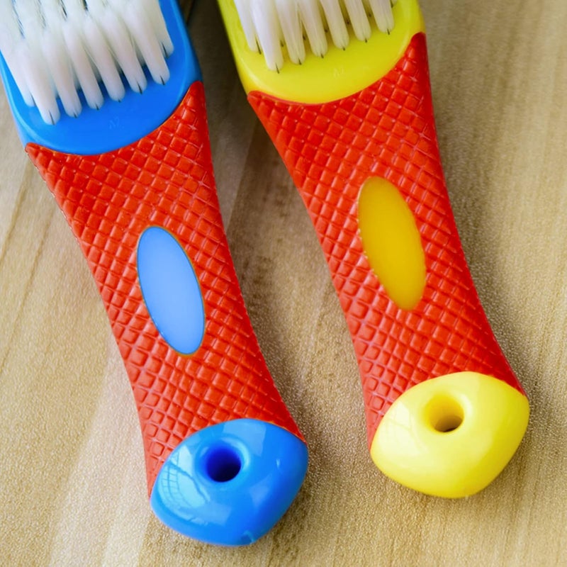 wolpin Wolpin Multipurpose Bathroom Cleaning Brush Pack of 2 Sink Brush, Shoe Brush (Red & Blue) - Image 3