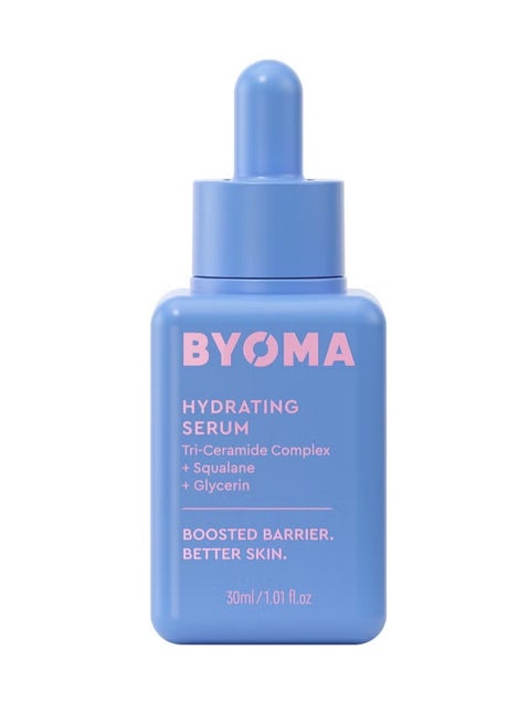 سيروم BYOMA الترطيب - سيروم الوجه الترطيب بسكلان وجلسيرين والسيراميد - ترطيب للحصول على بشرة متألقة ومشرقة - 1.01 أونصة سائلة
