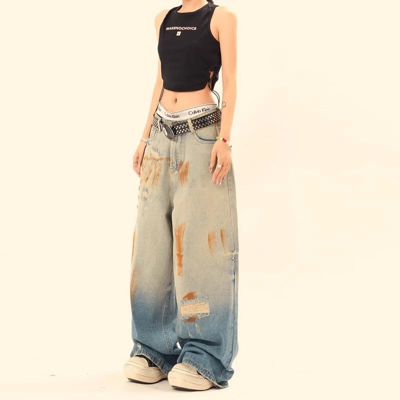 Unisex Casual Daily Denim Jeans - Image 2