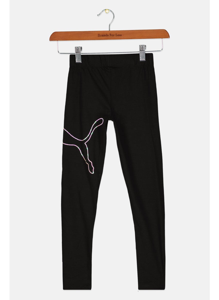 PUMA Kids Girl Brand Logo Leggings, Black  - Image 2