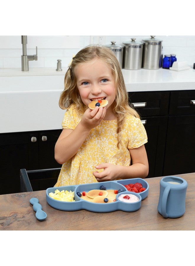 PrimaStella Silicone baby & toddler plate, baby led weaning supplies - Easy-reach design for self-feeding (Pink) - Image 5