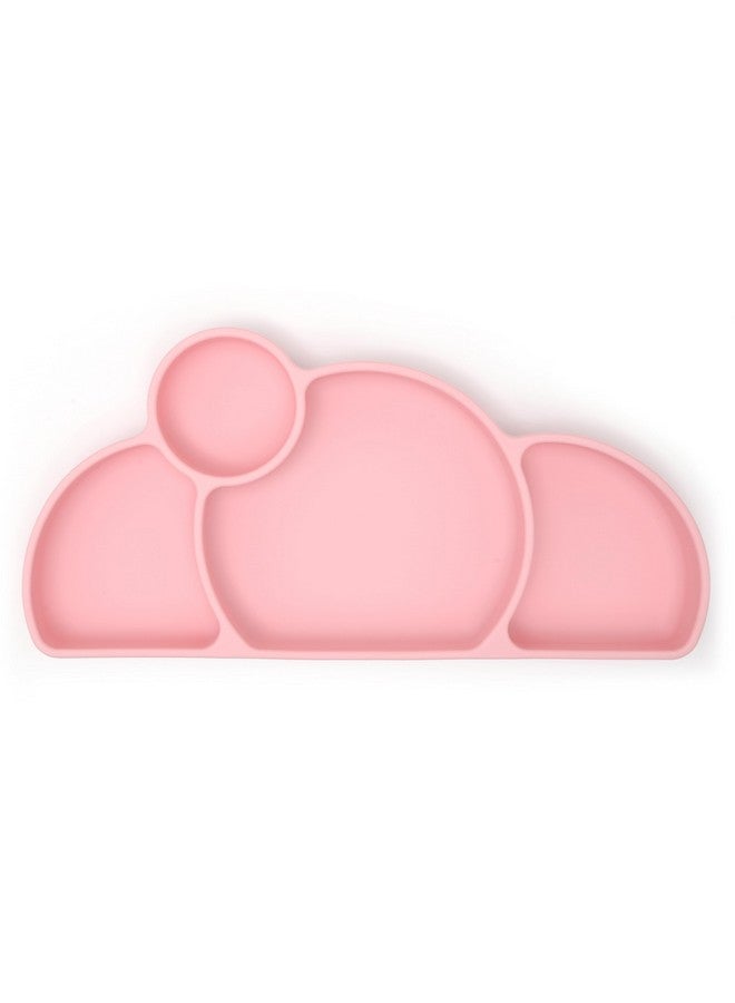 PrimaStella Silicone baby & toddler plate, baby led weaning supplies - Easy-reach design for self-feeding (Pink) - Image 1