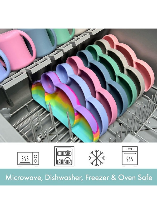 PrimaStella Silicone baby & toddler plate, baby led weaning supplies - Easy-reach design for self-feeding (Pink) - Image 4