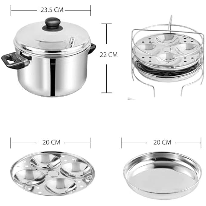 وعاء متعدد من الفولاذ المقاوم للصدأ كبير الحجم مناسب للحث - Image 3