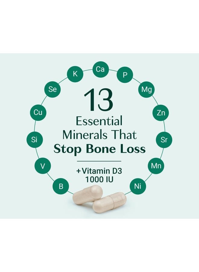 ALGAECAL - Plant Based Calcium Supplement with Vitamin D3 (1000 IU) for Bone Strength, Contains 13 Minerals Supporting Bone Health, Organic Calcium (750 mg), 90 Veggie Caps, Made in USA - Image 1
