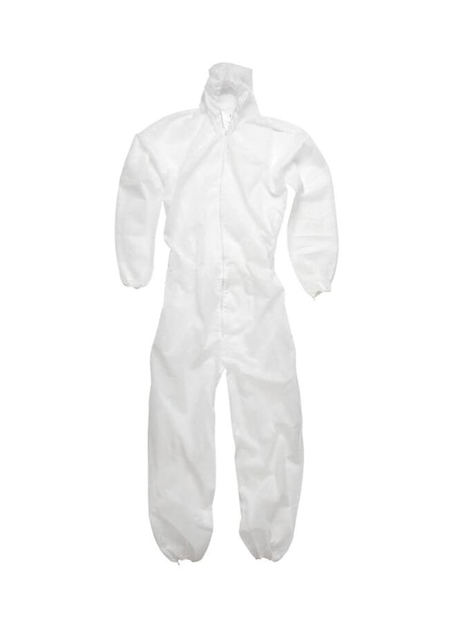 PROMASS Disposable Coverall Protective Suit White Medium 