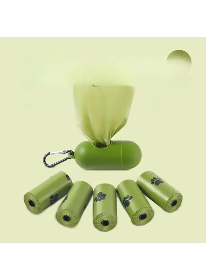 Green Dispenser 3pcs Dog Poop Bags Waste Cleanup Essentials Portable For All Sizes - Image 4
