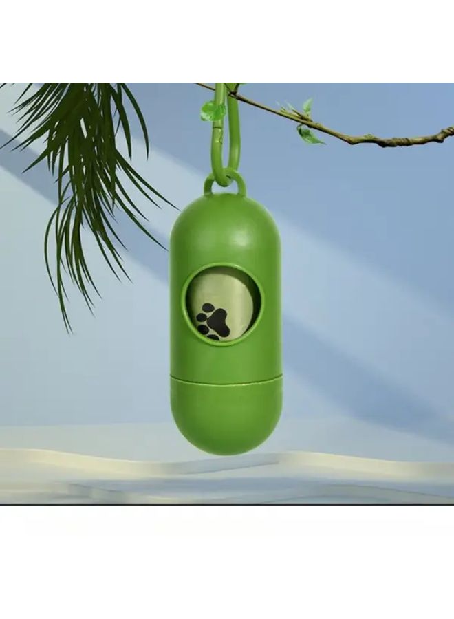 Green Dispenser 3pcs Dog Poop Bags Waste Cleanup Essentials Portable For All Sizes - Image 1