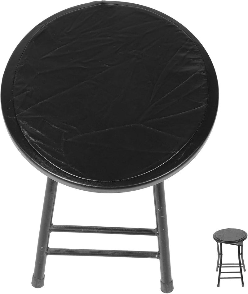 Uonlytech Waterproof Pu Material Bar Stool Cover Elastic Round Stool Slipcover 28-35cm Oil-Resistant Chair Protector - Image 1
