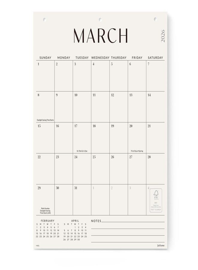Jotsome Large Wall Calendar 2026-2027, Monthly Wall Calendar From Now to June 2027 17 x 22 inch in Home and Office for Easy Organizing (Now - Jun 2027, 17" x 22") - Image 1