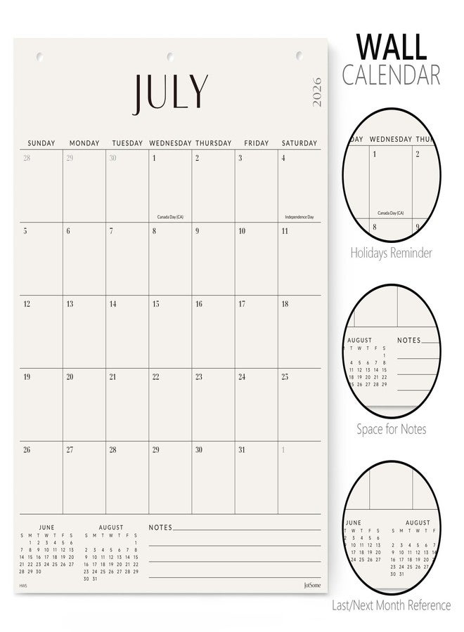 Jotsome Large Wall Calendar 2026-2027, Monthly Wall Calendar From Now to June 2027 17 x 22 inch in Home and Office for Easy Organizing (Now - Jun 2027, 17" x 22") - Image 4