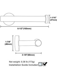 yongsheng Toilet Paper Holder Brushed Nickel, 304 Stainless Steel Tissue Roll Dispenser, Round TP Roll Hanger for Bathroom Kitchen Washroom, Wall Mount  - Image 3