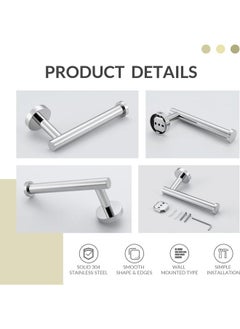 yongsheng Toilet Paper Holder Brushed Nickel, 304 Stainless Steel Tissue Roll Dispenser, Round TP Roll Hanger for Bathroom Kitchen Washroom, Wall Mount  - Image 5