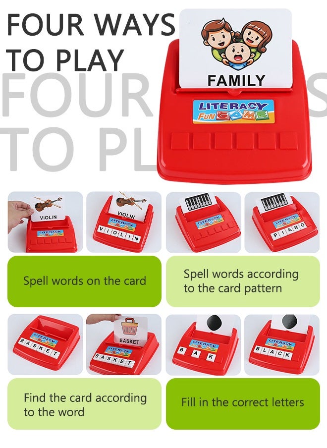 GROIC Alphabet Letter Word Spelling Games, Spell Words Board Game Matching Letter Game, Word Recognition Educational Toys for Kids  - Image 4