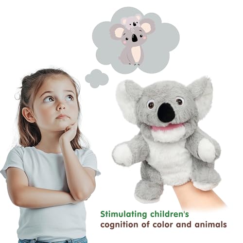 Easfan Koala Hand Puppet with Movable Mouth Interactive Storytelling Cute Soft Plush Toy Creativity and Imagination Easter Christmas Birthday Gifts for Toddlers Kids10 - Image 5
