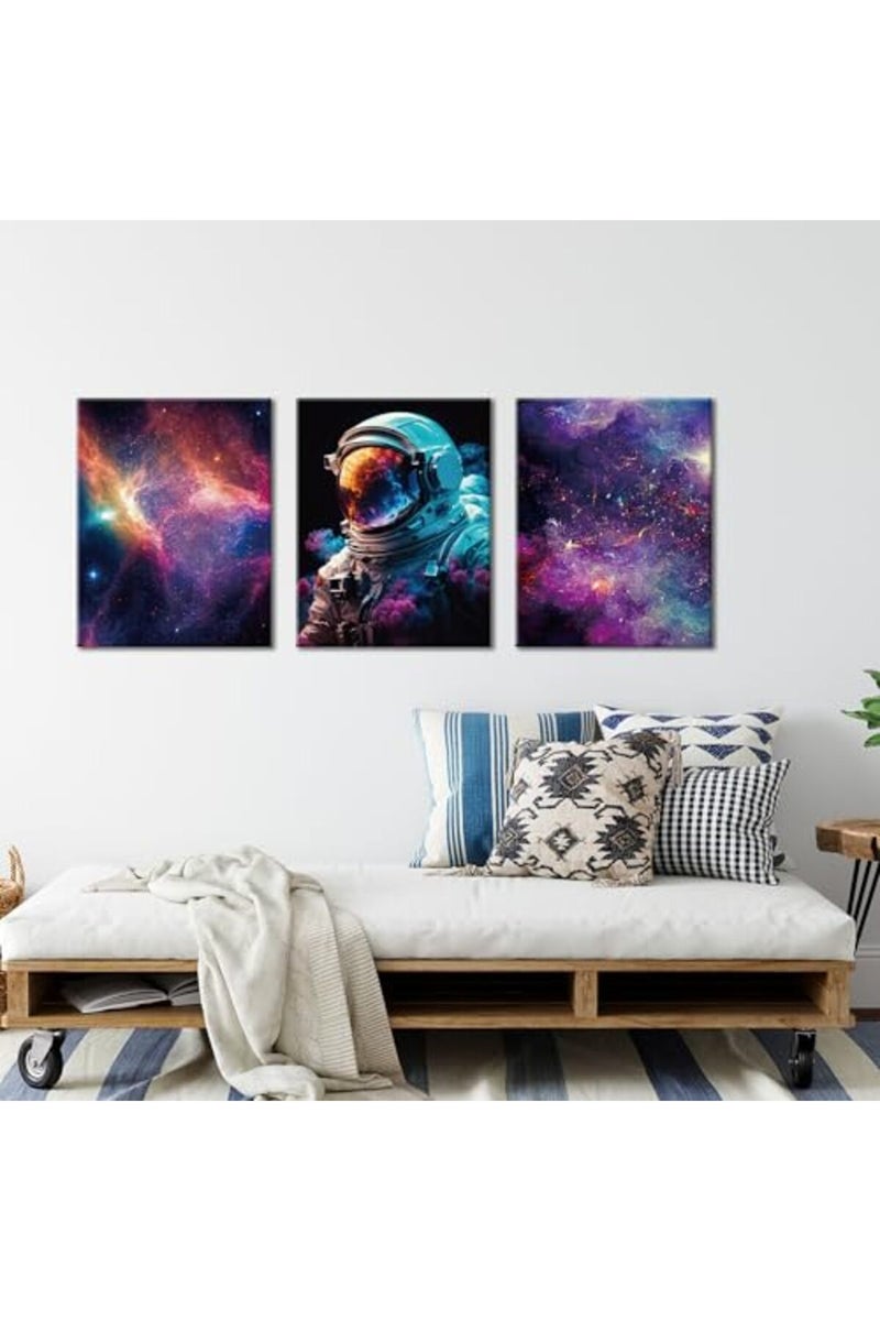 Hijie Outer Space Wall Decor Canvas Prints - Image 3
