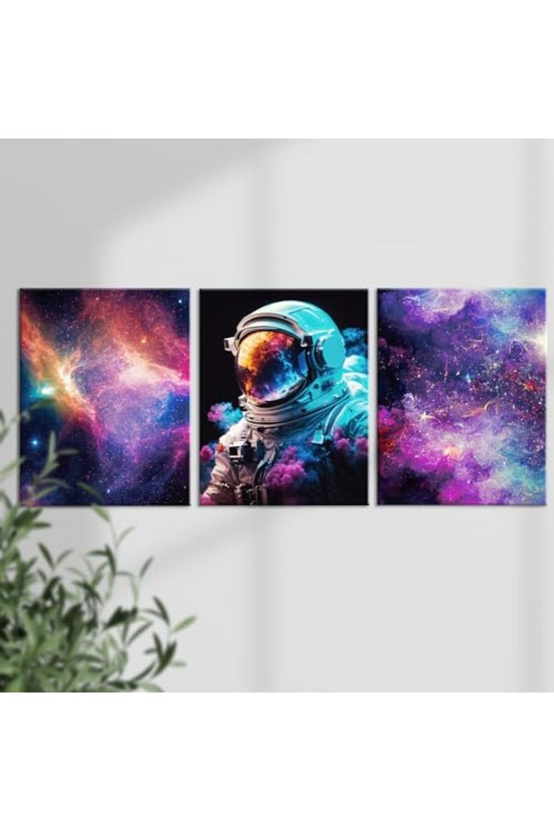 Hijie Outer Space Wall Decor Canvas Prints - Image 2