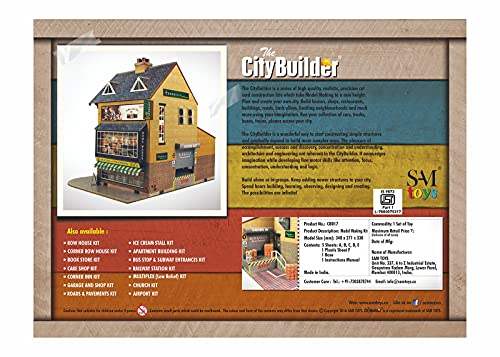 The CityBuilder Corner SUPERMART Cardboard Model Making Kit - O Scale Model Railroad Building - Image 2