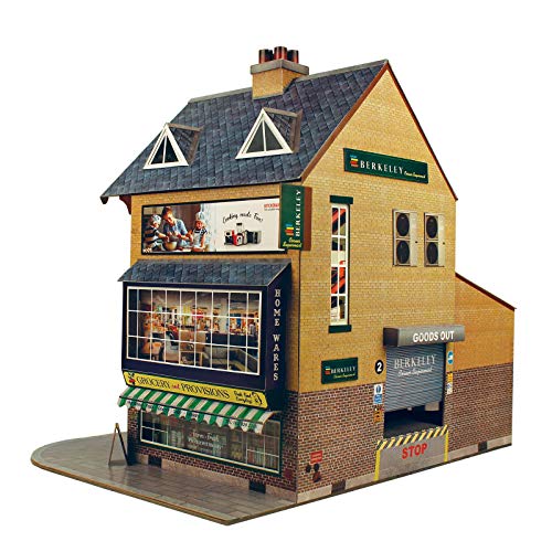 The CityBuilder Corner SUPERMART Cardboard Model Making Kit - O Scale Model Railroad Building - Image 4