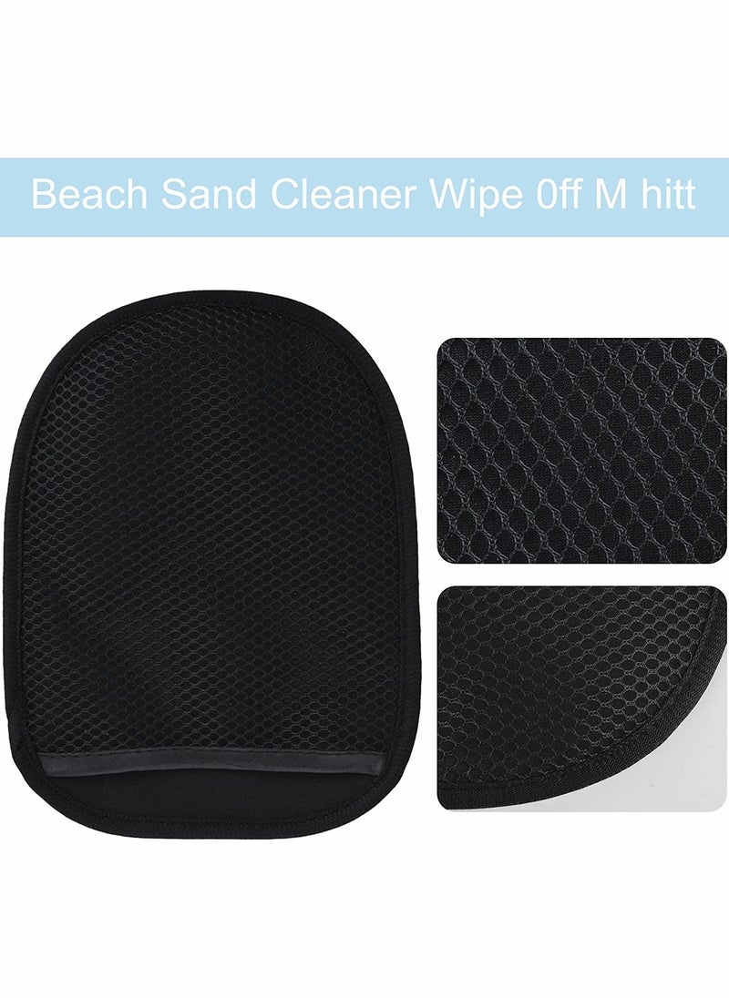 Excefore - Sand Wipe Off Mitt, Soft Beach Sand Cleaner Mitt Wipe Sand Remover Mitt - Image 1