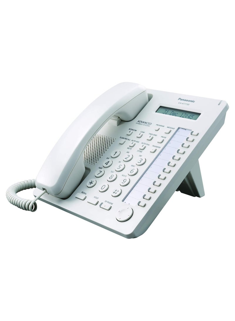 باناسونيك هاتف باناسونيك KX-T7730 أبيض مع شاشة عرض LCD ومكبر صوت - Image 1