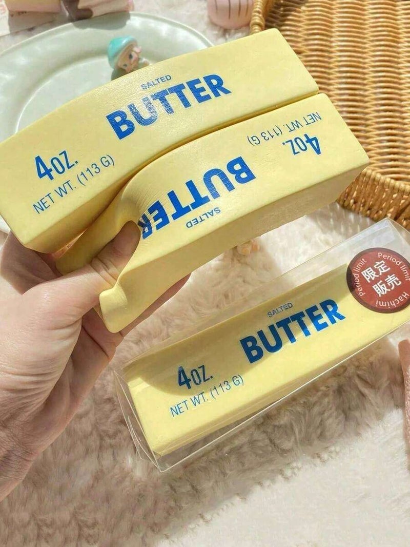 Shein Butter Squishy Toy, Yellow Cream Stick Soft Toy With Cream Scent - Great for Play and Stress Relief - Image 5