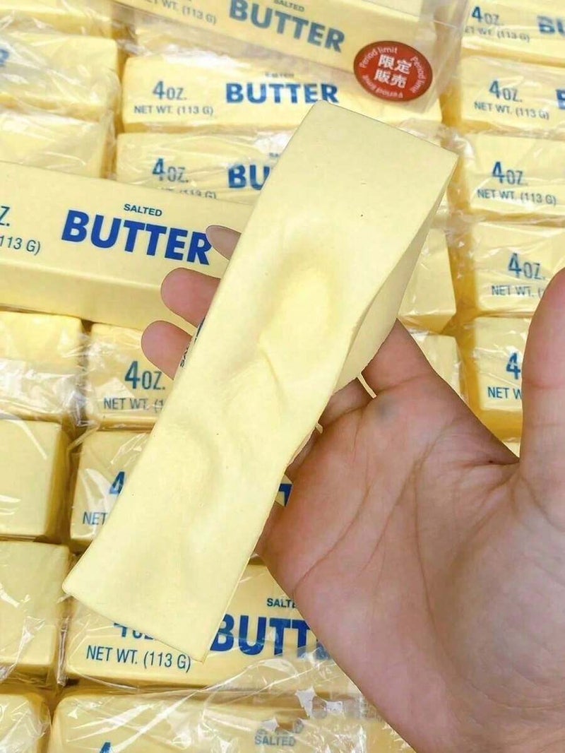 Shein Butter Squishy Toy, Yellow Cream Stick Soft Toy With Cream Scent - Great for Play and Stress Relief - Image 2