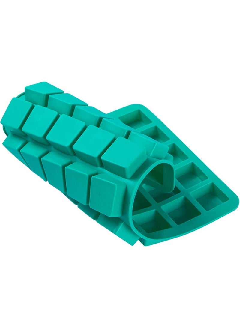 sokany Silicone Chocolate Mould, 40 Cavity Square Baking Mould, 3D Silicone Baking Pan for Homemade Caramels, Hard Candies, Chocolate Truffles, Keto Fat Bombs, Fudge, DIY Jelly, Pralines (Green) - Image 2