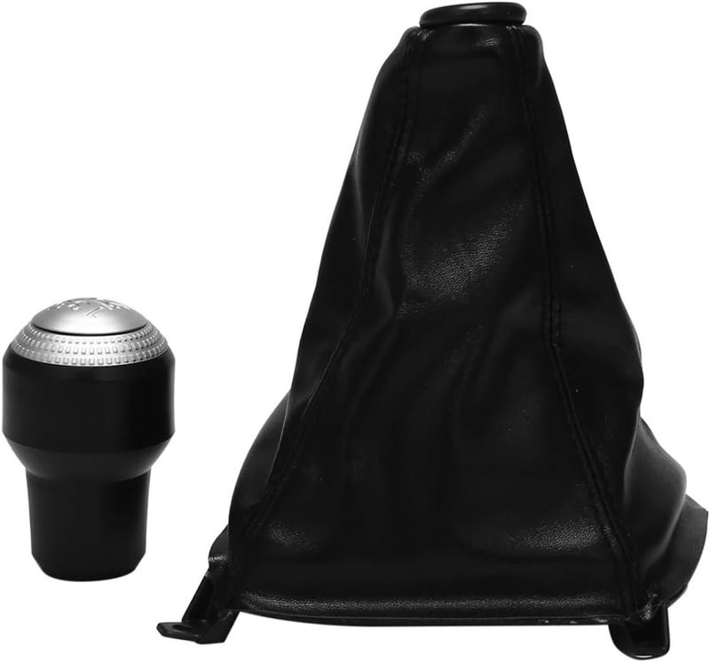 QASULER 5 Speed Gear Shift Knob with Leather Boot for Hyundai Tucson - Image 1