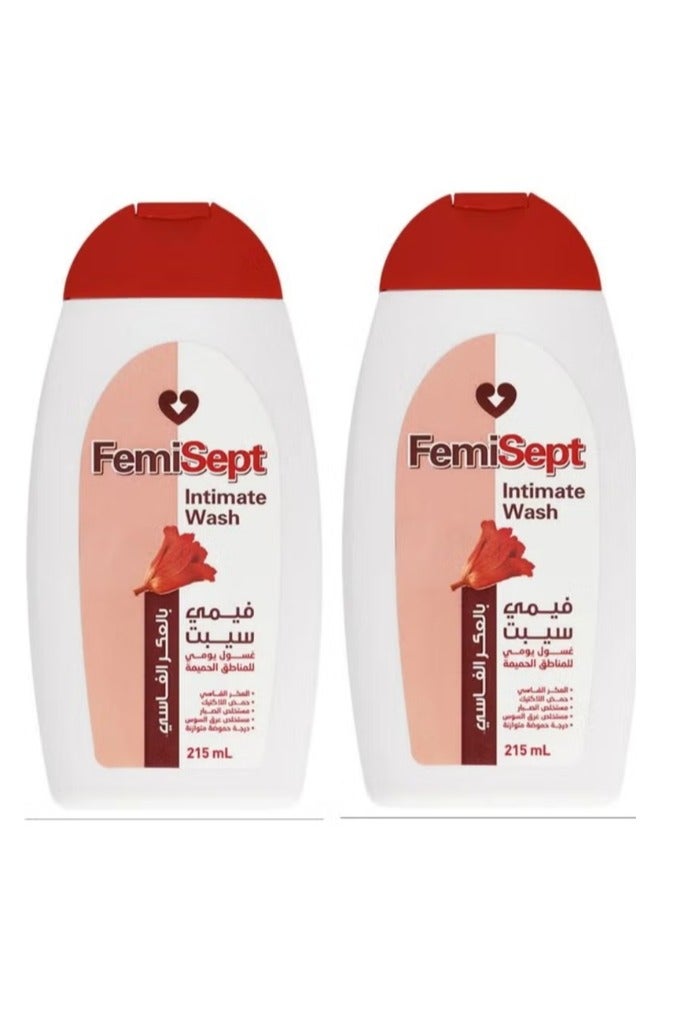 Femi-Sept Daily Intimate Wash with Fassi Aker - 215 ml 2 Pieces