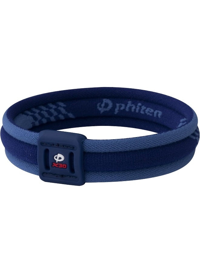 Phiten X30 Edge Titanium Bracelet - Sport Bracelet Permeated with X30 Aqua-Titanium Technology for Alternative Healing - Power Elastomer Zone with Micro Titanium Spheres - Image 1