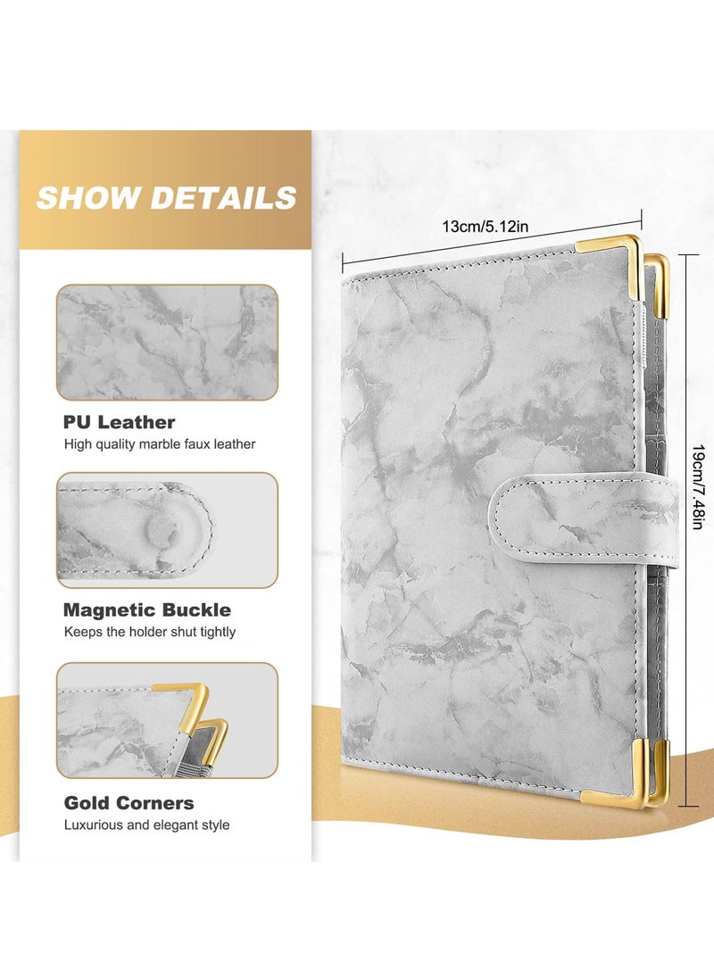 SYOSI Budget Binder, Budget Binder with Zipper Envelopes, Cash Envelopes for Budgeting and Saving Money, Money Organizer for Cash, 14Pcs Budget Planner with Cash Envelopes Grey  - Image 4