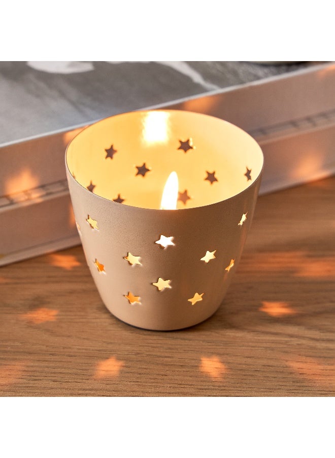 Home Box مجموعة شموع معدنية من 3 قطع 8.5 × 7.5 × 8.5 سم - Image 3